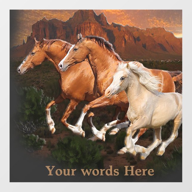Arizona Wild horses Wall Decal (Front)