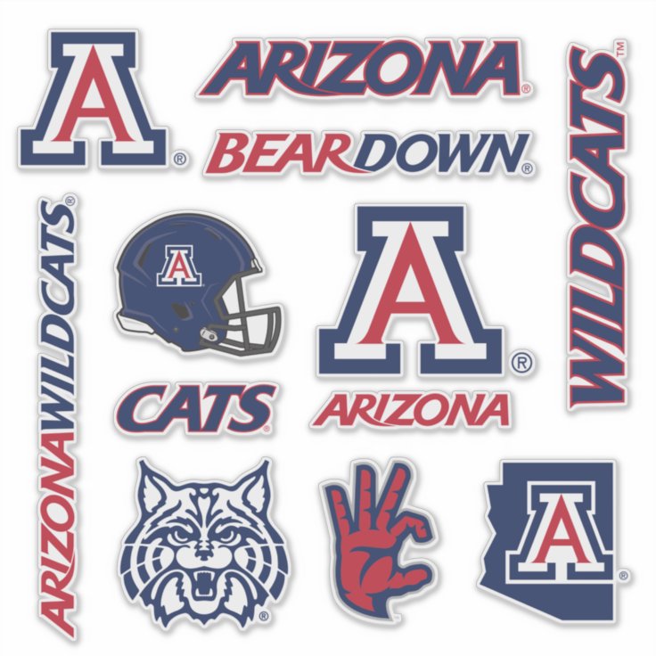 Arizona Wildcats Logos Sticker | Zazzle