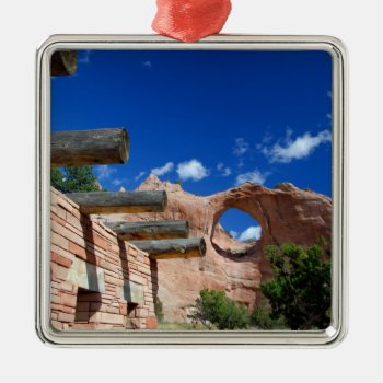 Arizona  Window Rock. Capital Of The Navajo Metal Ornament by takemeaway at Zazzle