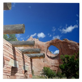 Arizona  Window Rock. Capital Of The Navajo Tile by takemeaway at Zazzle