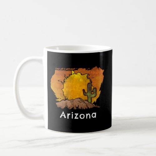 Arizona With Desert Theme Coffee Mug