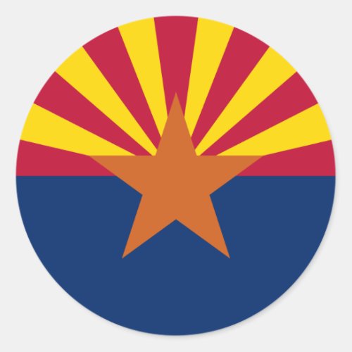 Arizonan Flag Flag of Arizona Classic Round Sticker