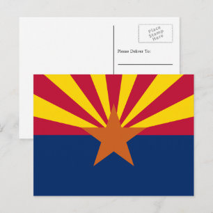 Arizonan Flag, Flag of Arizona Postcard
