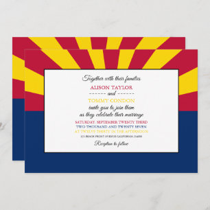 Arizonan Flag, Flag of Arizona Wedding Invitation