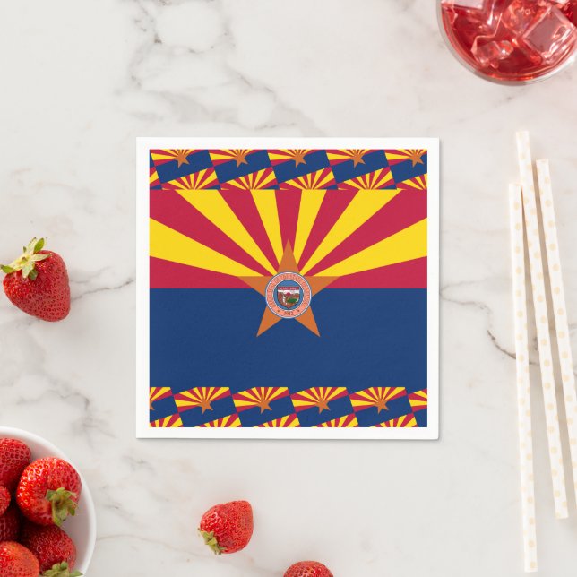 Arizonan Flag & Seal, Flag of Arizona Napkins (Insitu)