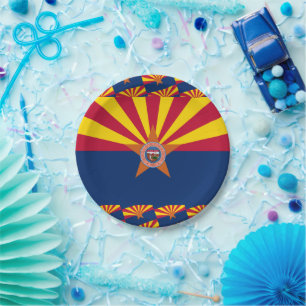 Arizonan Flag & Seal, Flag of Arizona Paper Plates