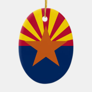 Arizona's Flag Ceramic Ornament