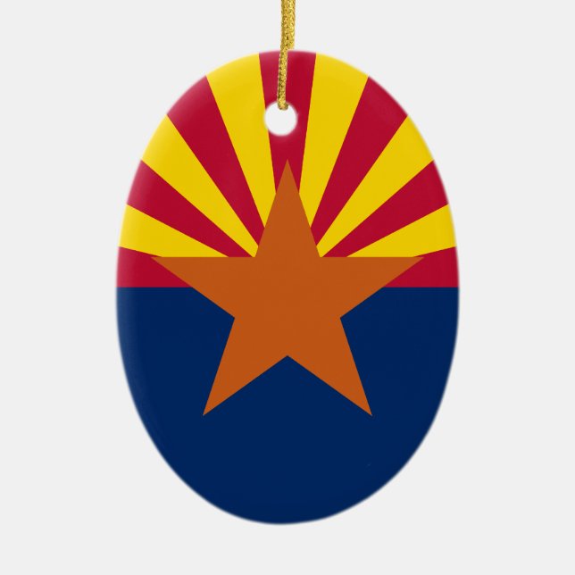 Arizona's Flag Ceramic Ornament (Front)