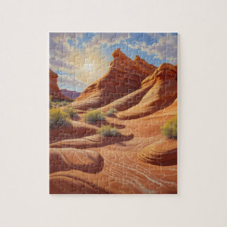 Arizona's The Wave in Coyote Buttes Jigsaw Puzzle