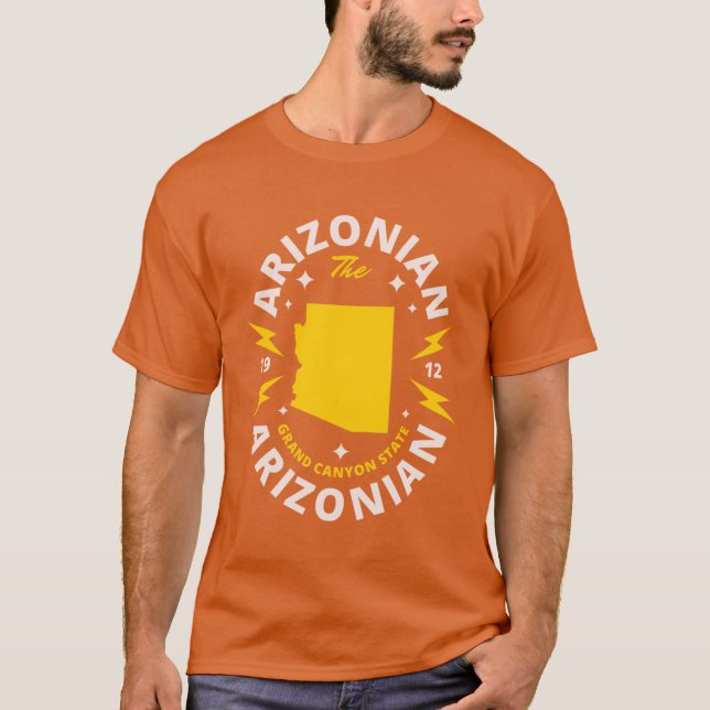 Arizonian Arizona State Map Flag Arizonan T-Shirt (Front)