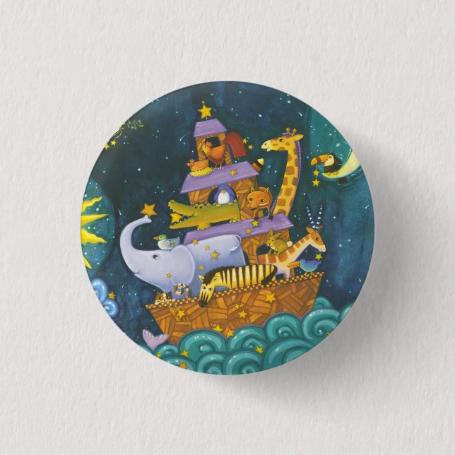 Ark At Night Pinback Button (Front)