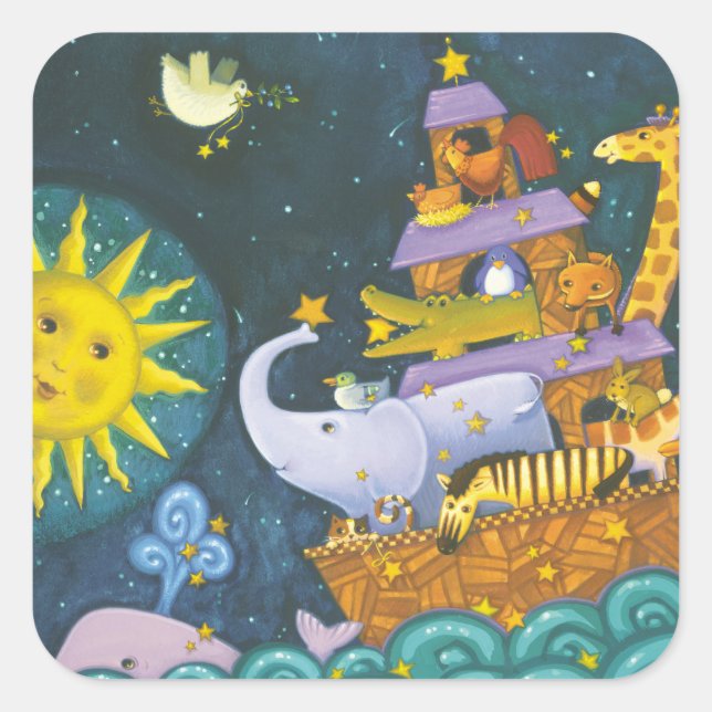 Ark At Night Square Sticker (Front)