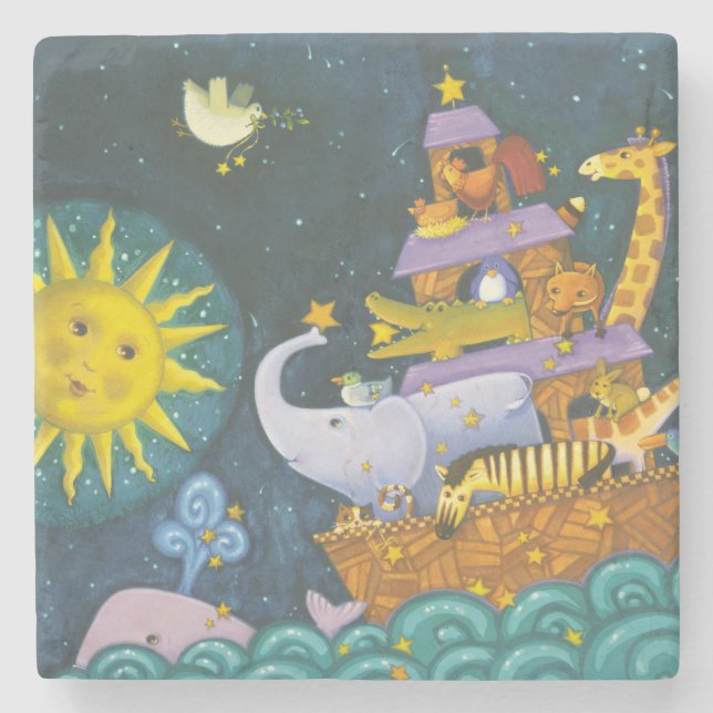 Ark At Night Stone Coaster (Front)