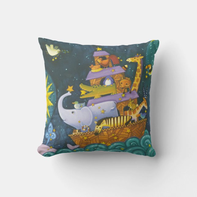 Ark At Night Throw Pillow (Front)