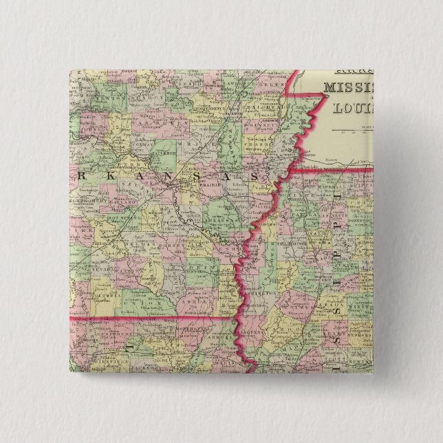 Ark, Miss, La Pinback Button (Front)