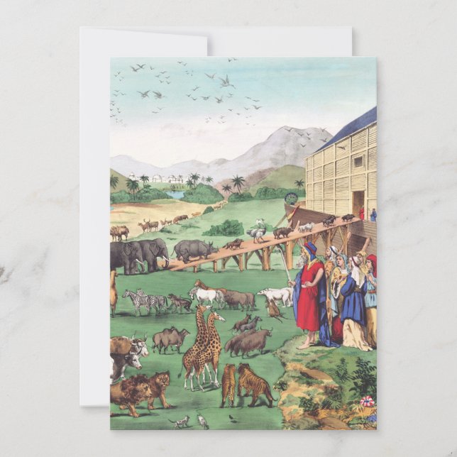 Ark of Noah with animals Invitation (Front)