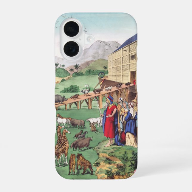 Ark of Noah with animals Iphone Case (Back)