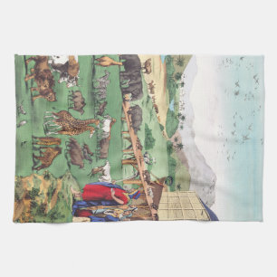 Ark of Noah with animals Kitchen Towel