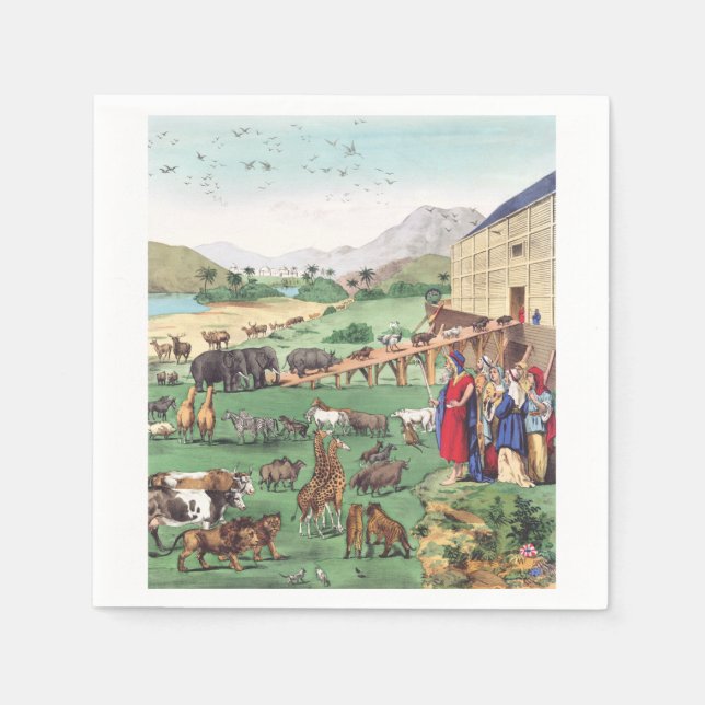 Ark of Noah with animals Napkins (Front)