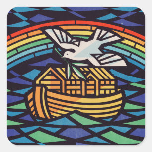Ark of Noah with Holy Spirit Square Sticker