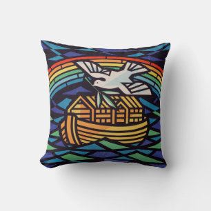 Ark of Noah with Holy Spirit Throw Pillow