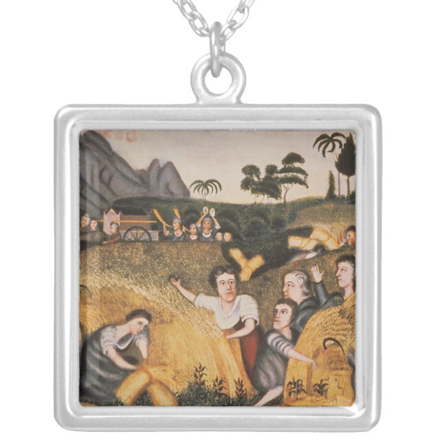 Ark of the Covenant, c.1865-80 Silver Plated Necklace (Front)