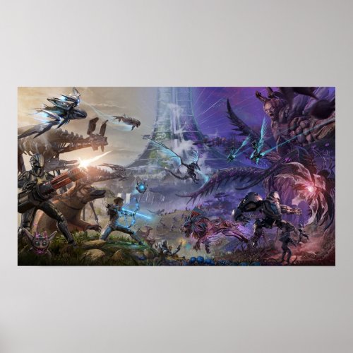ARK Survival Evolved Dinosaur War Zone Poster