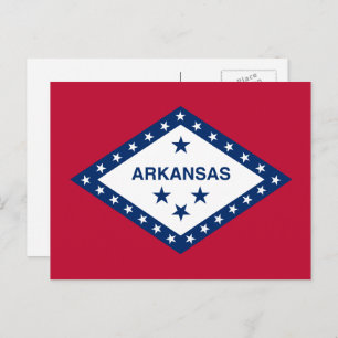 Arkansan Flag, Flag of Arkansas Postcard