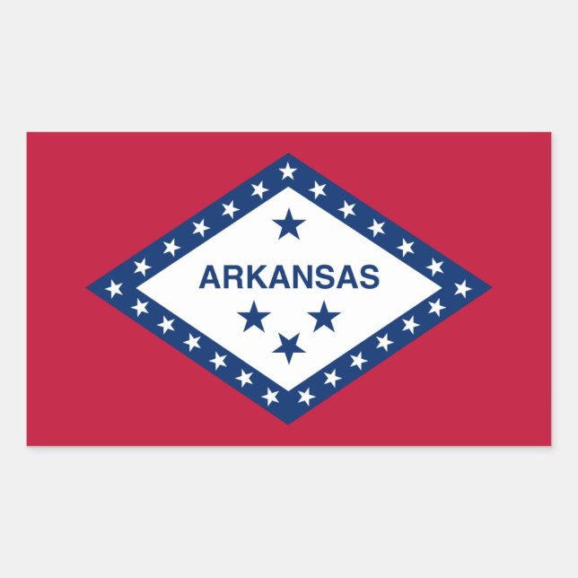 Arkansan Flag, Flag of Arkansas Rectangular Sticker (Front)