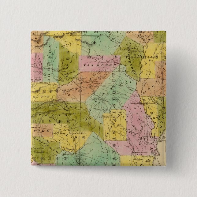 Arkansas 9 pinback button (Front)