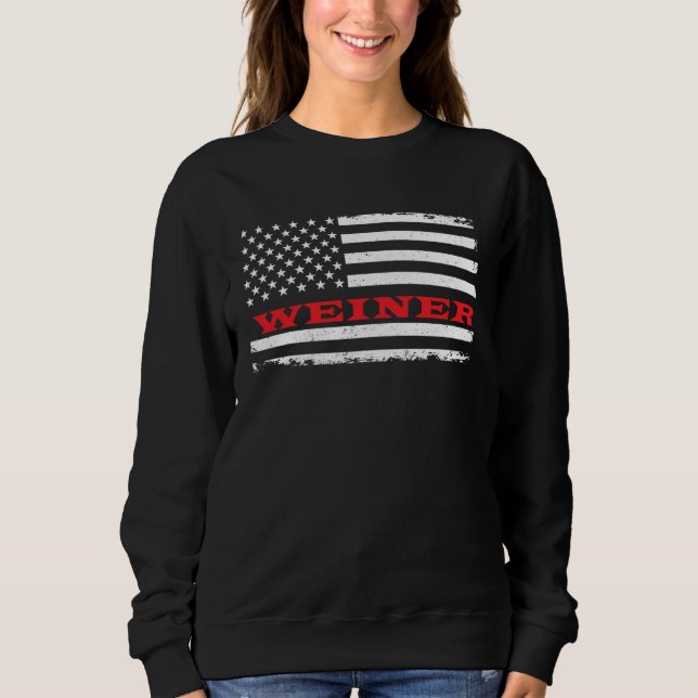 Arkansas American Flag Weiner USA Patriotic Souven Sweatshirt (Front)