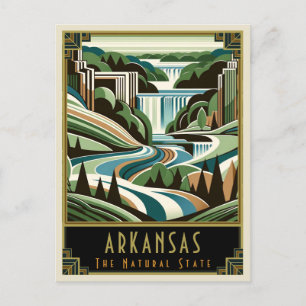Arkansas Art Deco Postcard