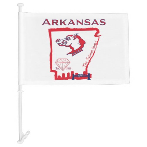 Arkansas Car Flag
