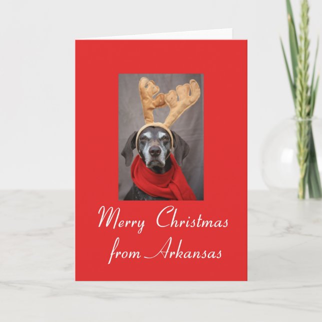 Arkansas  Christmas Card, state specific Holiday Card (Front)