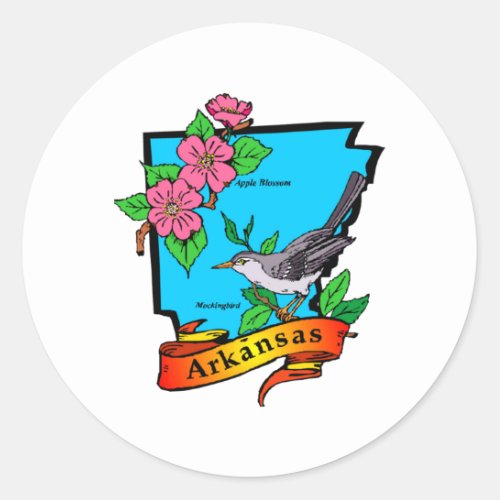 Arkansas Classic Round Sticker