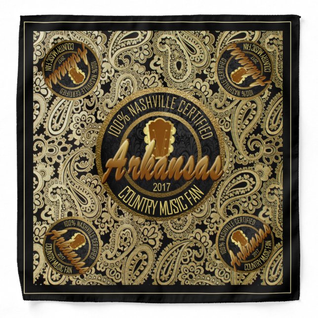 Arkansas Country Music Fan Bandana (Front)