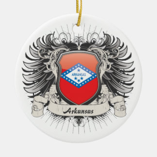 Arkansas Crest Ceramic Ornament