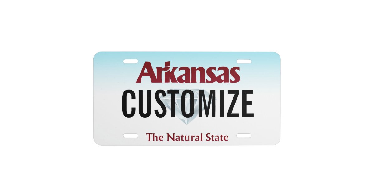 Arkansas Custom License Plate Zazzle 6729