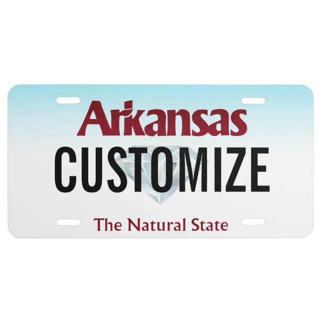 Arkansas Custom License Plate Zazzle