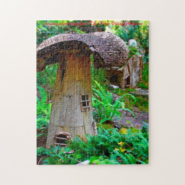 Arkansas Fairy Village. Christmas Greetings Jigsaw Puzzle (Vertical)