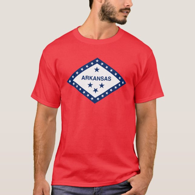 Arkansas flag, American state seal T-Shirt (Front)