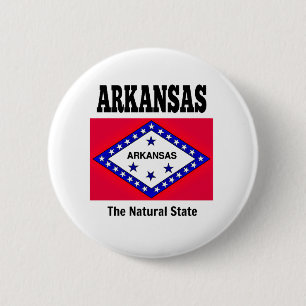 Arkansas Flag and Motto Button