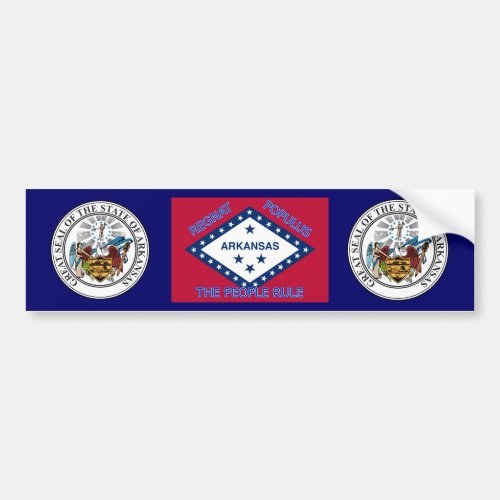 Arkansas Flag Bumper Sticker
