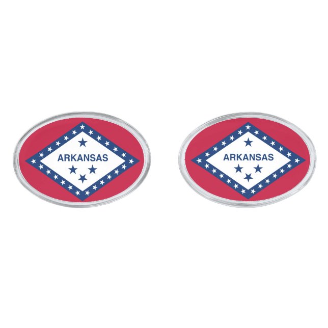 Arkansas Flag Cufflinks (Front)