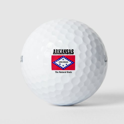 Arkansas flag golf balls