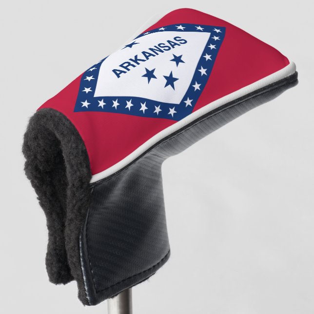 ARKANSAS FLAG GOLF HEAD COVER (3/4 Front)