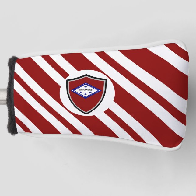 Arkansas flag golf head cover (Front)