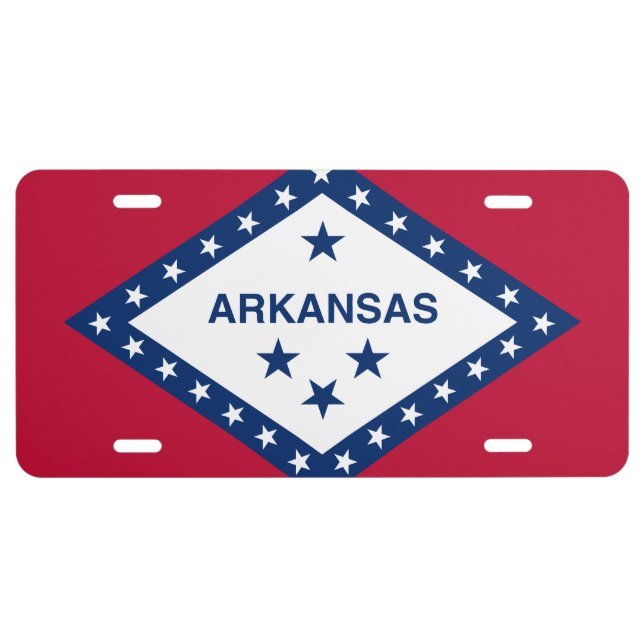 ARKANSAS FLAG LICENSE PLATE (Front)