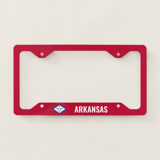 Arkansas Flag License Plate Frame (Front)