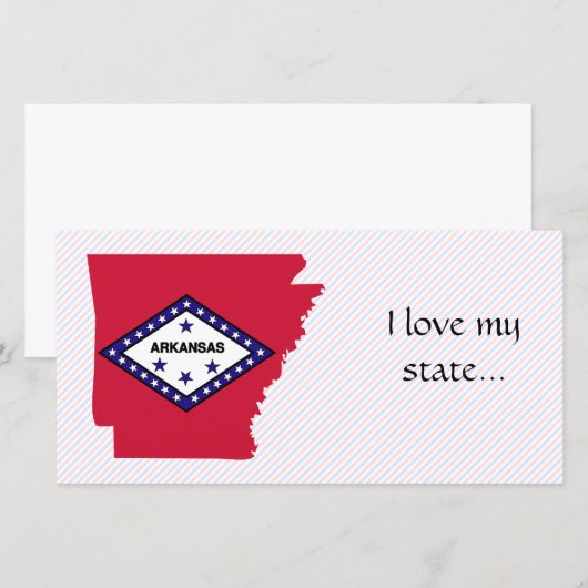 Arkansas Flag Map (Front/Back)